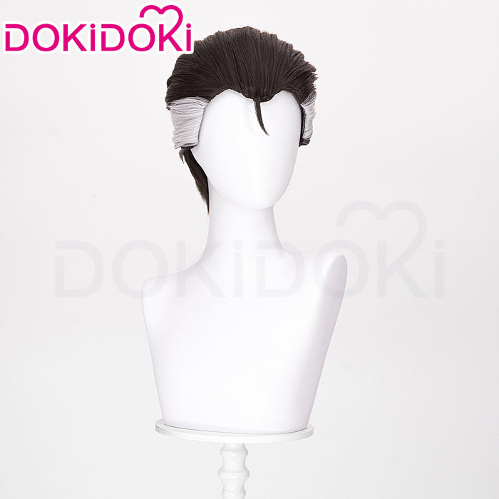 【Ready For Ship】DokiDoki Game Cosplay Men Wig Black Accent Dyeing