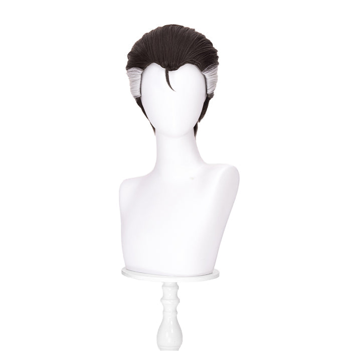 【Ready For Ship】DokiDoki Game Cosplay Men Wig Black Accent Dyeing