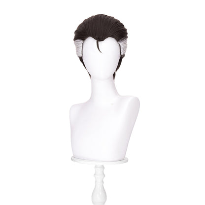 【Ready For Ship】DokiDoki Game Cosplay Men Wig Black Accent Dyeing