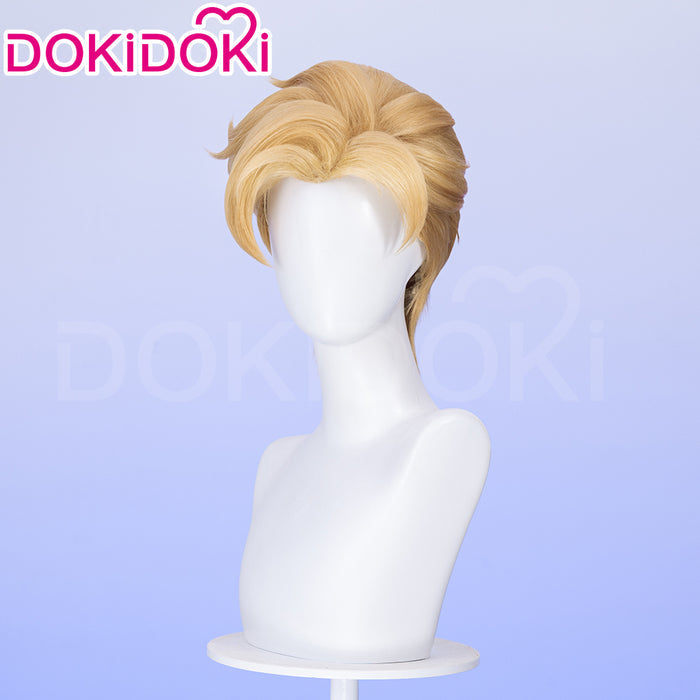 【Ready For Ship】Dokidoki Game Cosplay Men Wig Short Curly Blonde Hair