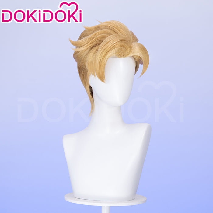 【Ready For Ship】Dokidoki Game Cosplay Men Wig Short Curly Blonde Hair