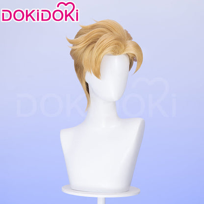 【Ready For Ship】Dokidoki Game Cosplay Men Wig Short Curly Blonde Hair