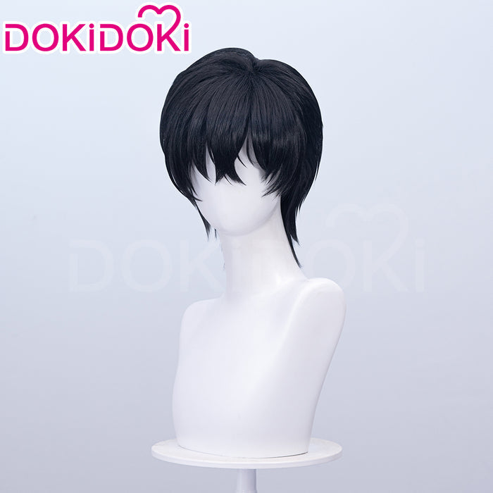 【Ready For Ship】DokiDoki Game Cosplay Men Wig Short Straight Black Hair