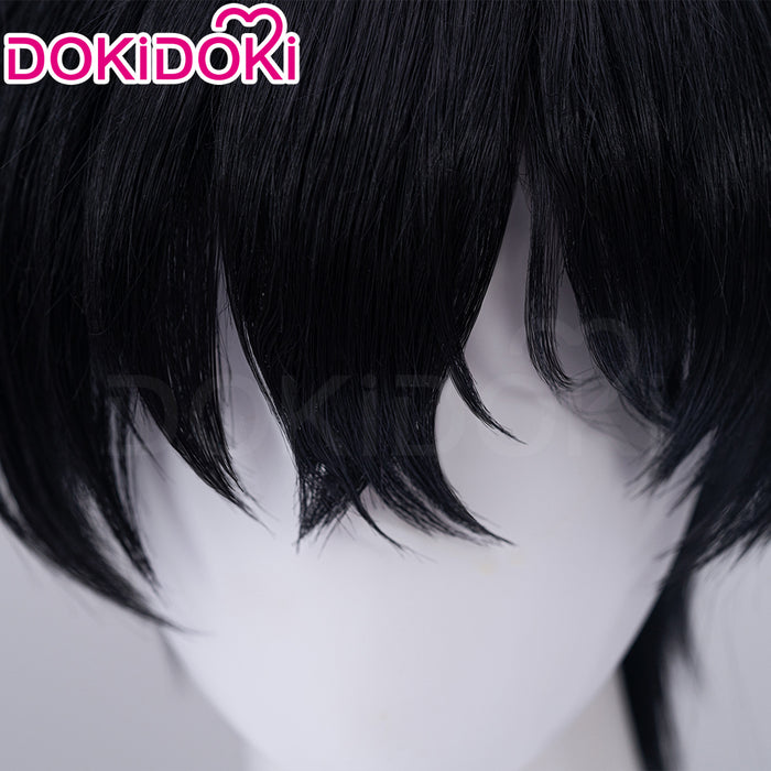 【Ready For Ship】DokiDoki Game Cosplay Men Wig Short Straight Black Hair