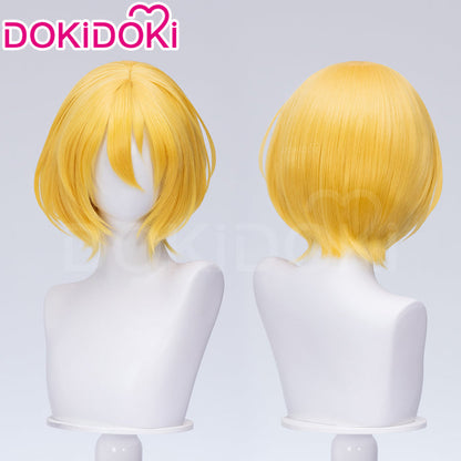 【Ready For Ship】DokiDoki Game Cosplay Men Wig Short Straight Yellow Hair