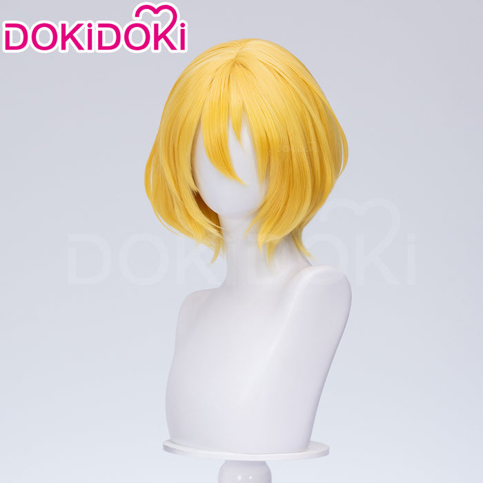 【Ready For Ship】DokiDoki Game Cosplay Men Wig Short Straight Yellow Hair
