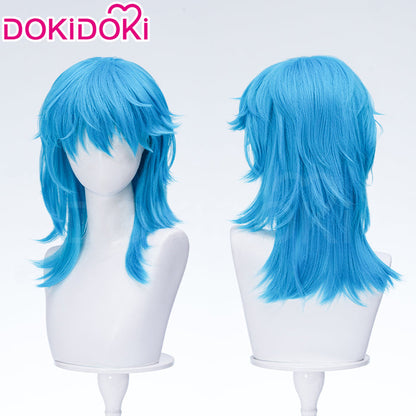 【Ready For Ship】DokiDoki Game Cosplay Wig Blue Double Ponytails