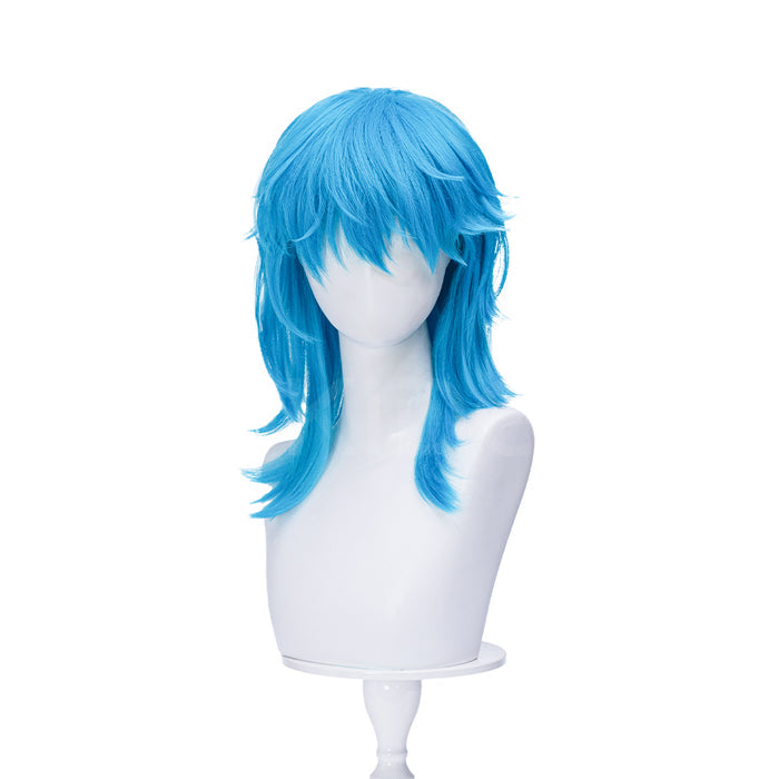 【Ready For Ship】DokiDoki Game Cosplay Wig Blue Double Ponytails