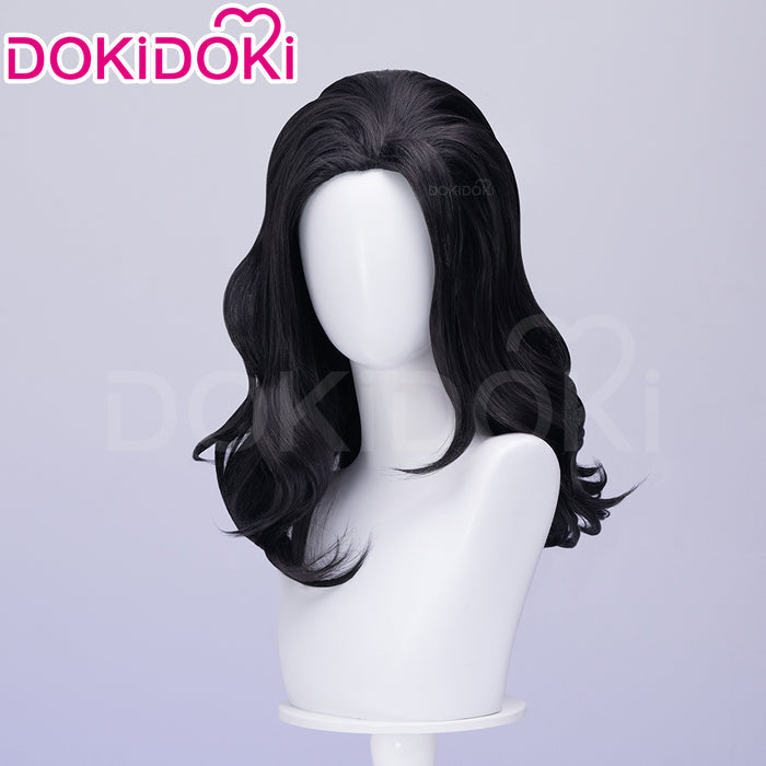 【Ready For Ship】DokiDoki Game Cosplay Wig Long Curly Black Hair