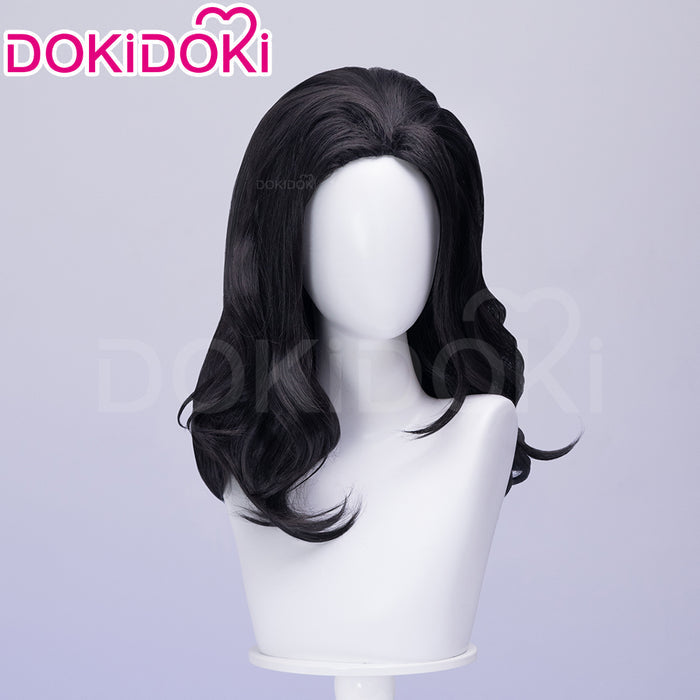 【Ready For Ship】DokiDoki Game Cosplay Wig Long Curly Black Hair