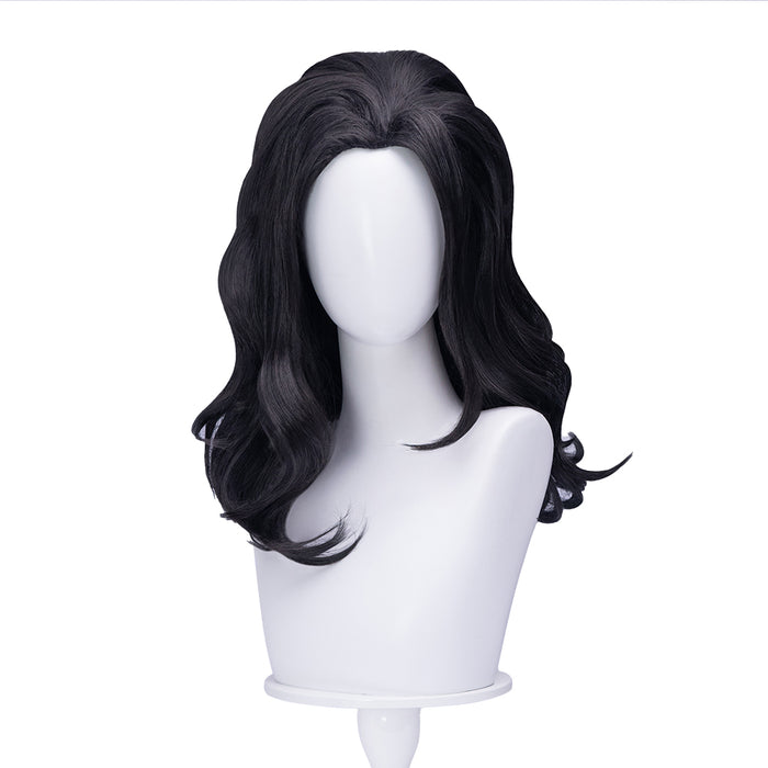 【Ready For Ship】DokiDoki Game Cosplay Wig Long Curly Black Hair