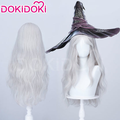 【Ready For Ship】DokiDoki Game Cosplay Wig Long Curly Silver Hair