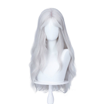 【Ready For Ship】DokiDoki Game Cosplay Wig Long Curly Silver Hair