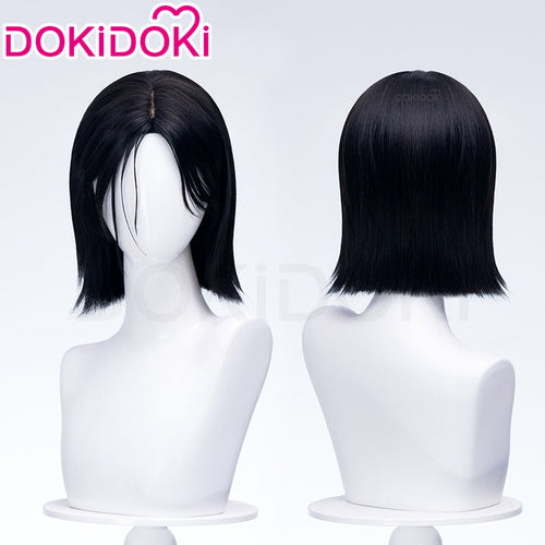 【Ready For Ship】DokiDoki Game Cosplay Wig Short Black Hair Female