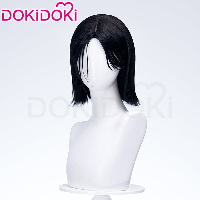 【Ready For Ship】DokiDoki Game Cosplay Wig Short Black Hair Female