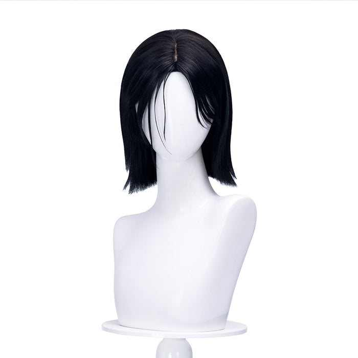 【Ready For Ship】DokiDoki Game Cosplay Wig Short Black Hair Female
