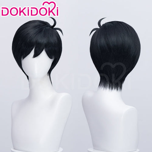 【Ready For Ship】DokiDoki Game Cosplay Wig Short Straight Black Hair