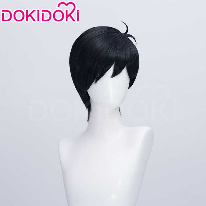 【Ready For Ship】DokiDoki Game Cosplay Wig Short Straight Black Hair