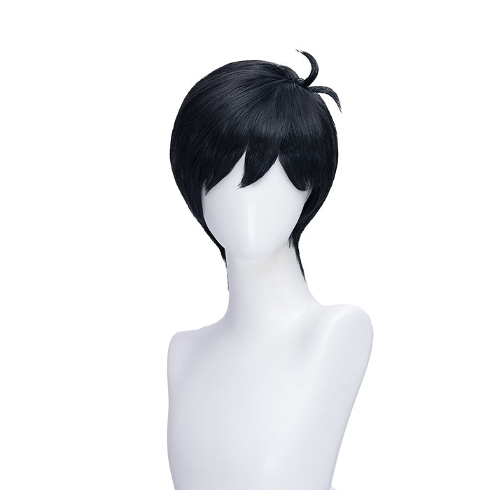 【Ready For Ship】DokiDoki Game Cosplay Wig Short Straight Black Hair