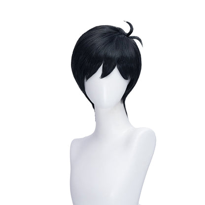 【Ready For Ship】DokiDoki Game Cosplay Wig Short Straight Black Hair