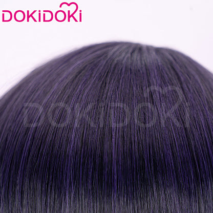 【Ready For Ship】DokiDoki Game Cosplay Wig Short Straight Dark Purple Hair