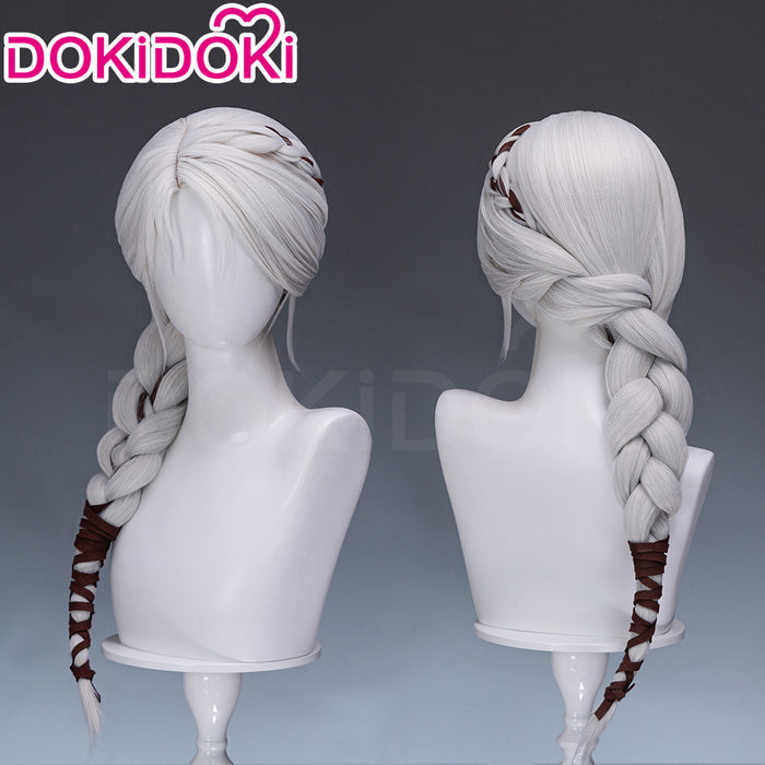 【Ready For Ship】DokiDoki Game Cosplay Wig White Long Hair Female