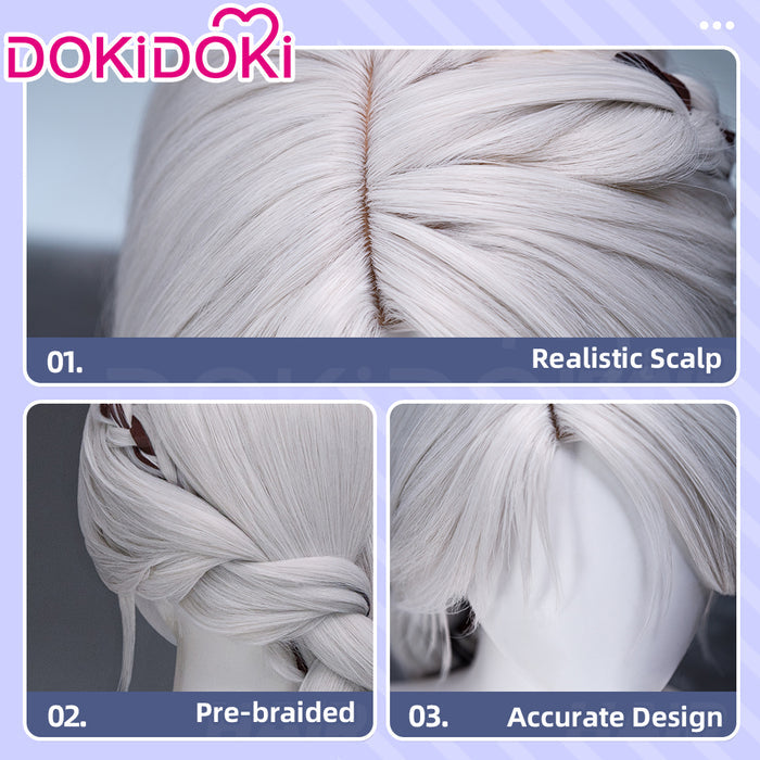 【Ready For Ship】DokiDoki Game Cosplay Wig White Long Hair Female