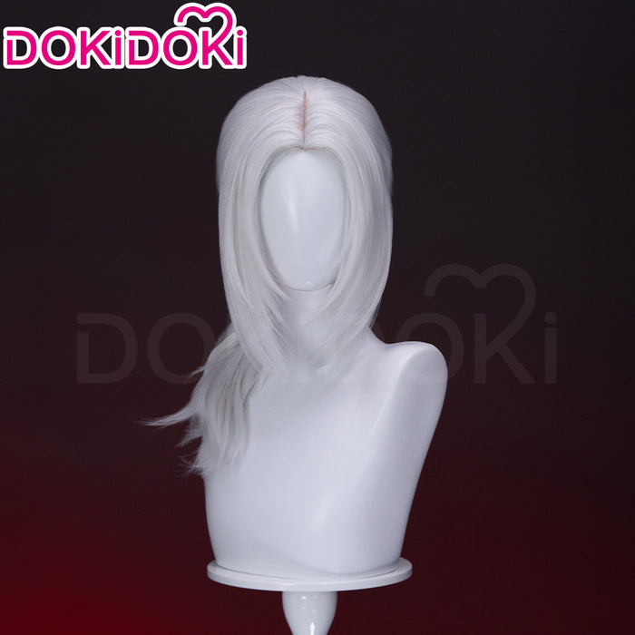 【Ready For Ship】DokiDoki Game Cosplay Wig White Long Straight Hair