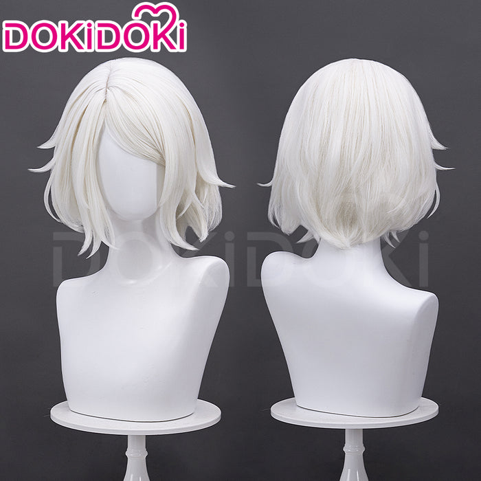 【Ready For Ship】DokiDoki Game Cosplay Wig White Short Hair Wig