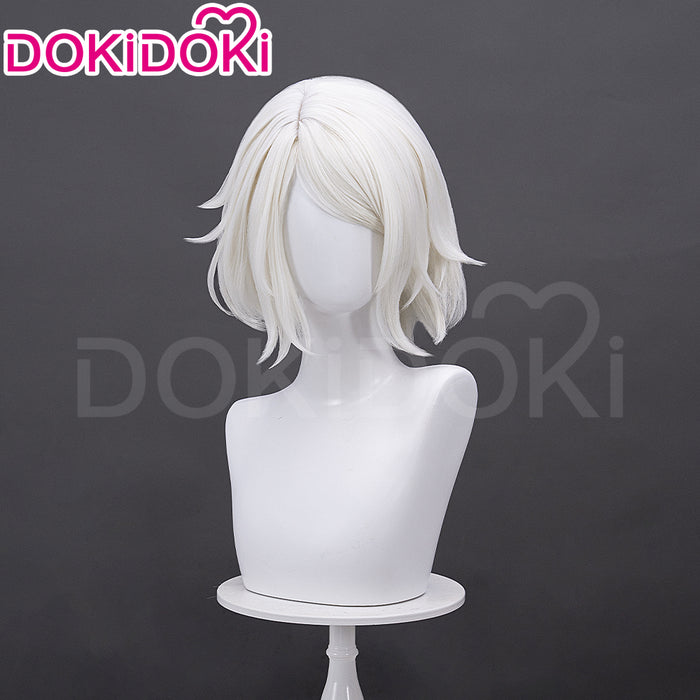 【Ready For Ship】DokiDoki Game Cosplay Wig White Short Hair Wig