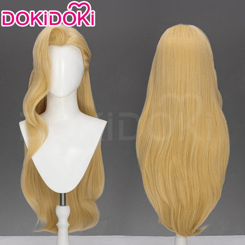 【Ready For Ship】Dokidoki Game Cosplay Woman Wig Long Curly Blonde Hair