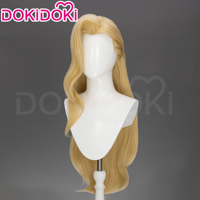 【Ready For Ship】Dokidoki Game Cosplay Woman Wig Long Curly Blonde Hair
