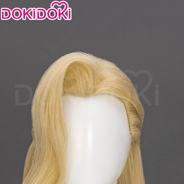 【Ready For Ship】Dokidoki Game Cosplay Woman Wig Long Curly Blonde Hair