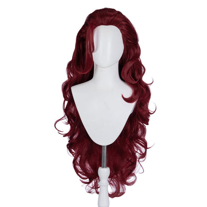【Ready For Ship】Dokidoki Game Cosplay Woman Wig Long Curly Scarlet Red Orange Wig