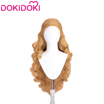 【Ready For Ship】Dokidoki Game Cosplay Woman Wig Long Curly Scarlet Red Orange Wig