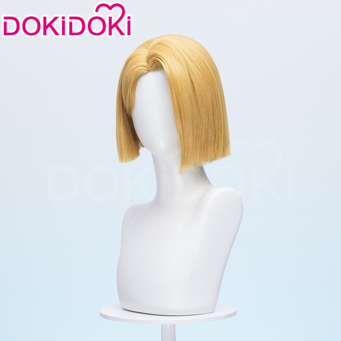 【Ready For Ship】DokiDoki Game Cosplay Woman Wig Short Straight Blond Hair