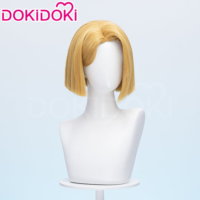 【Ready For Ship】DokiDoki Game Cosplay Woman Wig Short Straight Blond Hair