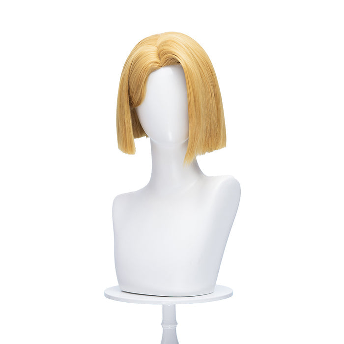 【Ready For Ship】DokiDoki Game Cosplay Woman Wig Short Straight Blond Hair
