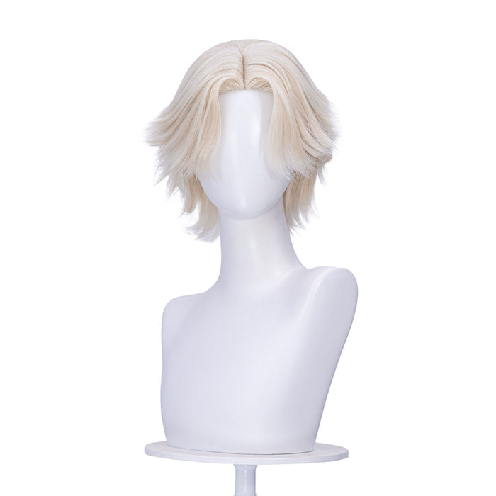 【Ready For Ship】DokiDoki Game Cosplay Women Wig Short Curly Blonde Hair