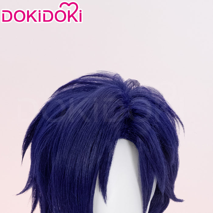 【Ready For Ship】DokiDoki Game DRAMAtical Murder Cosplay Koujaku Wig Long Dark Navy Hair Side ponytail