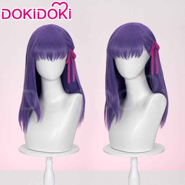 【Ready For Ship】DokiDoki Game Fate/stay night Cosplay Matou Sakura Wig Long Straight Purple Hair
