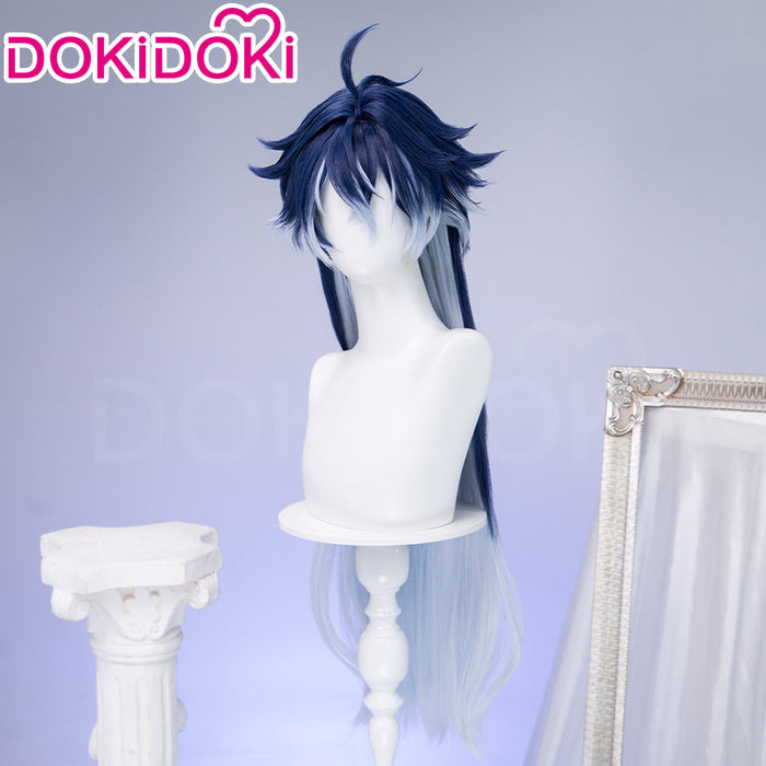 【Ready For Ship】DokiDoki Game Genshin Impact Cosplay Flins Wig Long Blue Gradient Hair Song of the Welkin Moon