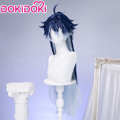 【Ready For Ship】DokiDoki Game Genshin Impact Cosplay Flins Wig Long Blue Gradient Hair Song of the Welkin Moon