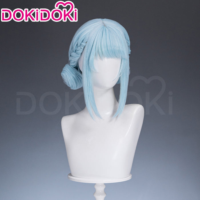 【Ready For Ship】DokiDoki Game Genshin Impact Cosplay Ineffa Blue Wig Headphones Accessory