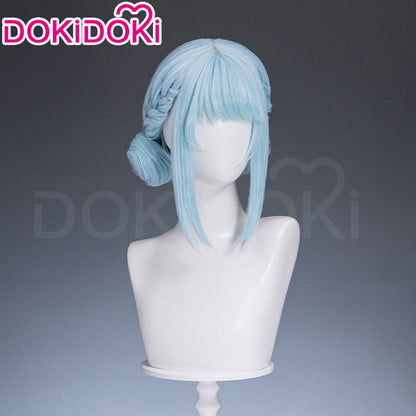 【Ready For Ship】DokiDoki Game Genshin Impact Cosplay Ineffa Blue Wig Headphones Accessory