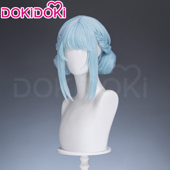 【Ready For Ship】DokiDoki Game Genshin Impact Cosplay Ineffa Blue Wig Headphones Accessory