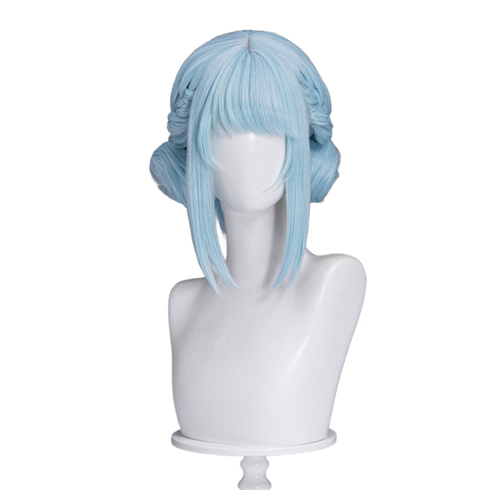 【Ready For Ship】DokiDoki Game Genshin Impact Cosplay Ineffa Blue Wig Headphones Accessory