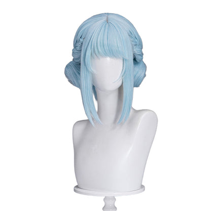 【Ready For Ship】DokiDoki Game Genshin Impact Cosplay Ineffa Blue Wig Headphones Accessory