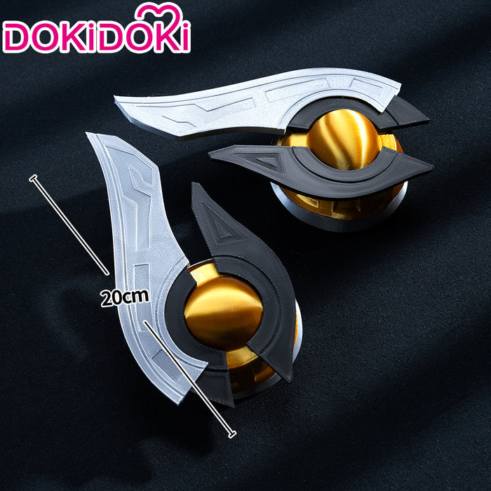 【Ready For Ship】DokiDoki Game Genshin Impact Cosplay Ineffa Blue Wig Headphones Accessory