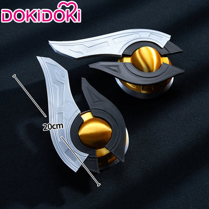 【Ready For Ship】DokiDoki Game Genshin Impact Cosplay Ineffa Blue Wig Headphones Accessory